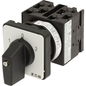 Omschakelaar 7 cont. 20A frontplaat:1-0-2 60gr. vast inbouw