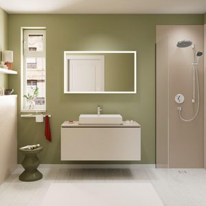 Console Xilesa E 1180/550 met uitsparing midden waskom z. kraangat SMB