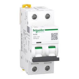 Installatieautomaat 2-polig In= 20A C-karakteristiek iC60L