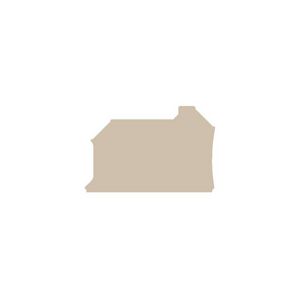 Afsluit- eindplaat d.beige h:61.94mm b:1.5mm V- VVE=50
