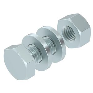 Zeskantbout moer sluitring M6x12 staal vuurverzinkt VVE=100