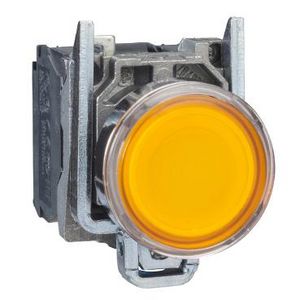 Drukknop Verlicht Verzonken Terugvering 22mm 250V Oranje