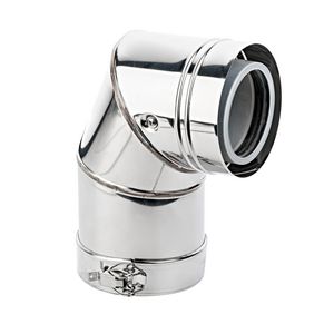 Bocht Outdoor PP 80/125 90° PP/RVS