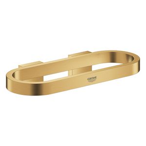 Selection handdoekring v zeepschaal en douchetray 41035GN0 cool sunrise geborsteld (mat goudkleurig)