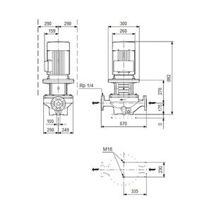Inlinepomp TP 100-200/4-A-F-A-BQQE 400D 50HZ