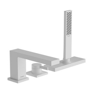 Tecturis E 3-gats badrandkraan 1-hendel met slangbox mat wit