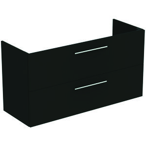Wastafelmeubel I.LIFE-A 120cm 2x la mat carbon donkergrijs