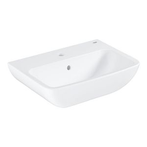 Bauedge ceramic wastafel 55cm wit met kraangat overloop (prof)