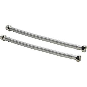 Flexibele Aansluitslang 1/2x300 x1/2 Set rubber/asgrijs