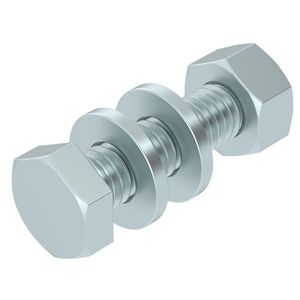 Zeskantbout moer sluitring M6x20 staal vuurverzinkt VVE=100