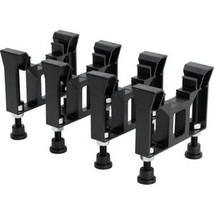 verstelvoet-set kunststof/zilverkleurig