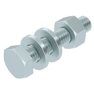 Zeskantbout moer sluitring M6x30 staal vuurverzinkt VVE=100