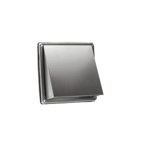 RVS gevelrooster+terugslagklep Ø150mm