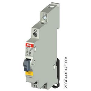 Drukknop LED kleur geel 16A 1M 110-220VDC