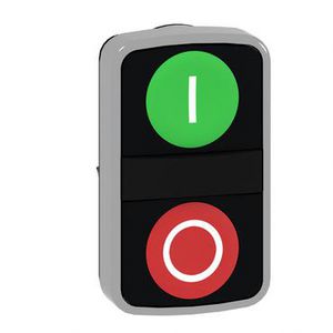 Driedubbele drukknoppen Verzonken 22mm markering Groen/rood