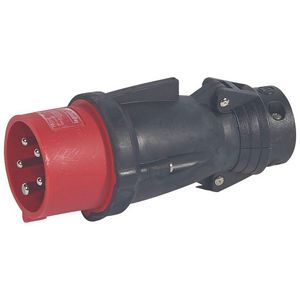 Stekker recht 400V 16A 5-polig IP44 rubber Hypra