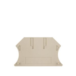 Afsluit- eindplaat d.beige h:81.45mm b:1.5mm V- VVE=50