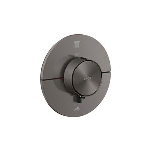 Thermafbouwdeel rond 2F Brushed Black Chrome ShowerSelect ID