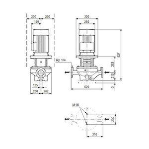 Inlinepomp TP 125-160/4-A-F-A-BQQE 400D 50HZ