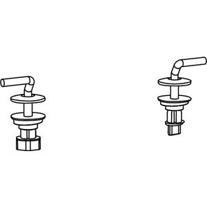 Scharnierpaar tbv WC-zitting D-Cod 006731/006741 edelstaal