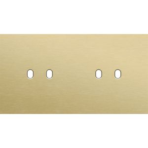 Tweevoudige afdekpl. horizontaal 71mm centerafstand tweevoud