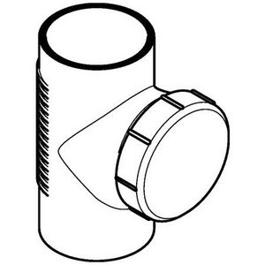 Ontstoppingsstuk 90° 75mm polyethyleen (PE) Silent-db20 geluidsarm