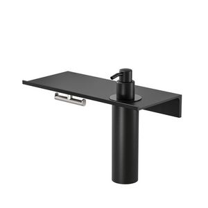 Planchet 28cm + zeepdispenser 200ml. + handdoekh.