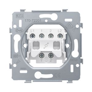 Sokkel 2polige wisselschakelaar 10AX/250Vac schroef
