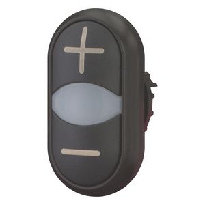 Dubb.drukknop+sign.lamp zwart+/wit/zwart 218146 VVE=5