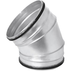 Ronde spiro bocht 45° Ø250mm spiraalbuis+SAFE afdicht.