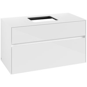 Wastafelonderkast Collaro 1000x548x500mm Glossy White C12500DH