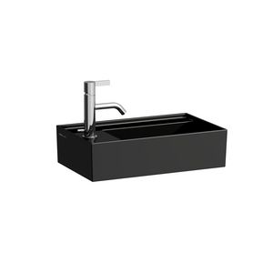 Fontein 460x280mm 1 kr.gat links glossy black H8153350201111