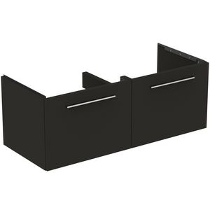 Wastafelmeubel I.LIFE-B 120cm 2x la mat carbon donkergrijs