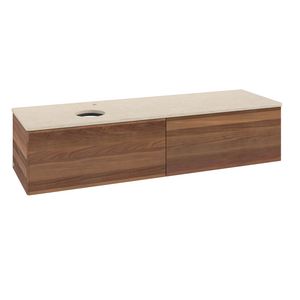 Wastafelonderkast Antao 1600x360x500mm Warm Walnut K37053HM