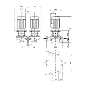 Inlinepomp TPD 100-160/2-A-F-A-BQQE 400D 50HZ