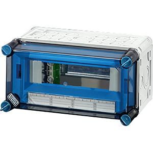 Mi au.behuizing IP65 9 modules BM1 300x150mm +PE/Nul klem