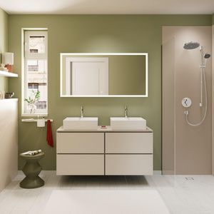 Console Xilesa E 1375/550 2 uitsparingen gesl. opzetwastafel SMB