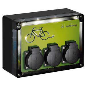 Oplaadpunt fiets zwart IP44 IK08