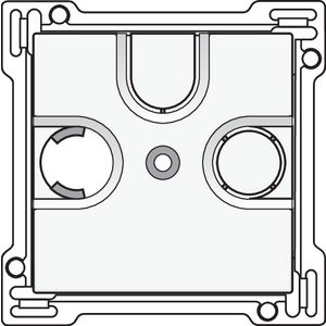 Afwerkingsset 2 enkelvoudige coaxaans. Antenne white