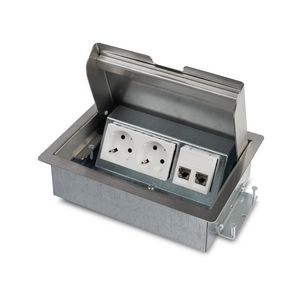SERVICEBOX 3.0 2x 230V RA 2x CAT6 RVS deksel