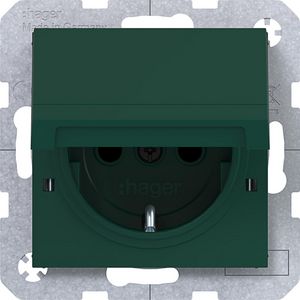 SCHUKO-wandcontactdoos vastzetbaar Safety Plus steekklemmen A.x/C.x jade halfgl