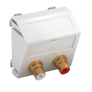 Draagplaat Audio-Cinch 2x kopp. connect.-connect. 45x45mm