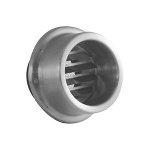 RVS buitenrooster kraagmodel Ø100mm