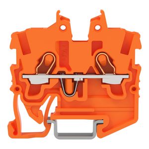2-draads MINI-rijgklem bedieningsopening 1mm² oranje 2050-1202 VVE=100