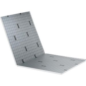 Vouw tackerplaat 25 2 F kunststof/grijs VVE=2