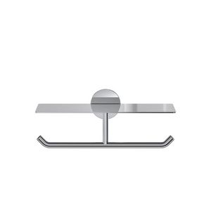 Closetrolhouder dubbel met planchet Chroom SUITE