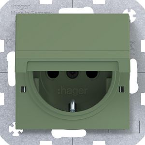 SCHUKO-wandcontactdoos vastzetbaar Safety Plus steekklemmen A.x/C.x aloe mat