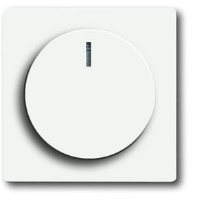 Centraalplaat + knop v draaidimmer f-matwit