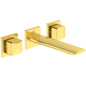 conca wandmengkraan 3-gats in- en opb.delen brushed gold (mat goudkleurig) A74