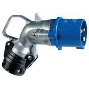 Hoek contactstop 230V 32A 3-polig IP44 metaal Hypra